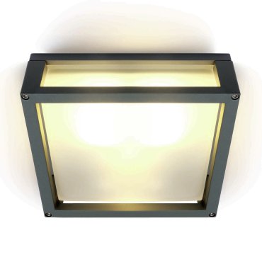 ONE Light Outdoor E27 Square - Außen-Decken-/Wandleuchte - 25 x 25 x 9,5 cm - IP54 - anthrazit