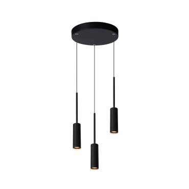 Lucide Tubule - Hängeleuchte - Ø 26 x 169 cm - 3 x 7W LED inkl - schwarz