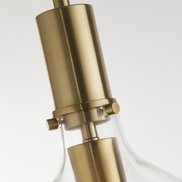 Searchlight Margarita - Pendelleuchte - Ø 25 x 120 cm - Messing und transparent