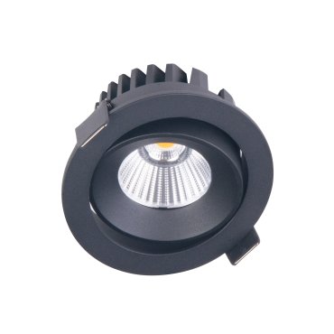 Maxlight Cyklop - Einbaustrahler - Ø 90 mm, Ø 80 mm Einbaumaß - 12W LED inkl. - IP65 - schwarz