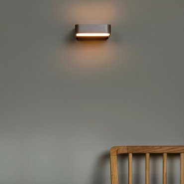 Lucide Silvi - wiederaufladbare Wandleuchte - 13 x 13,5 x 5 cm - 3,7W dimmbare LED inkl - rostbraun
