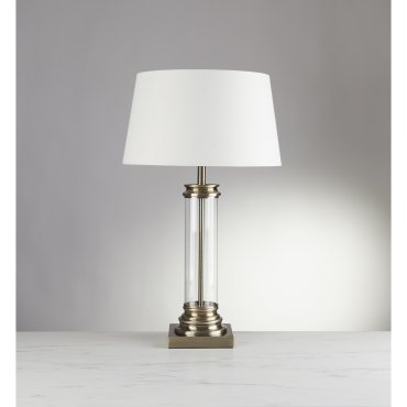 Searchlight Pedestal - Tischleuchte - Ø 37 x 62 cm - Messing antik