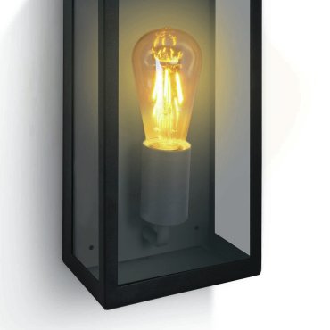 ONE Light Romantic Outdoor - Außenwandleuchte - 16 x 10 x 33 cm - IP43 - schwarz