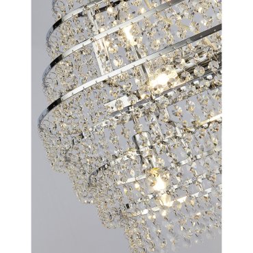 Searchlight Rene - Hängeleuchte - 90 x 30 x 143 cm - Chrom und transparent