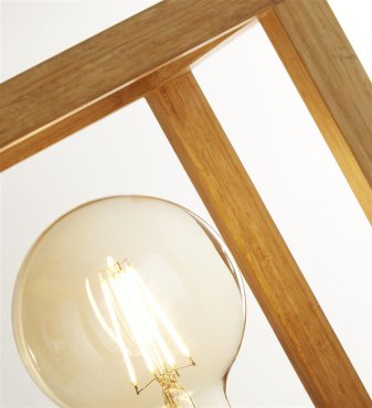 Searchlight Square - Tischleuchte - 20 x 20 x 25 cm - schwarz und braun