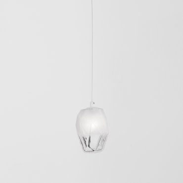 Nova Luce Ice - Hängeleuchte - Ø 12 x 180 cm - weiß und transparent
