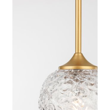 Nova Luce Mirano - Pendelleuchte - Ø 15 x 180 cm - Messing gold und transparent