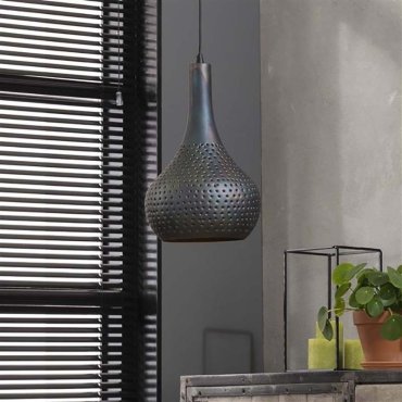 ZWEITE CHANCE - Vico Perforiert - Pendelleuchte - Ø 25 x 150 cm - schwarz braun