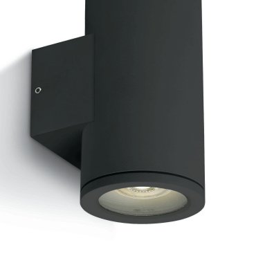 ONE Light GU10 Outdoor - Außenwandleuchte - 8 x 17,3 cm - IP54 - schwarz