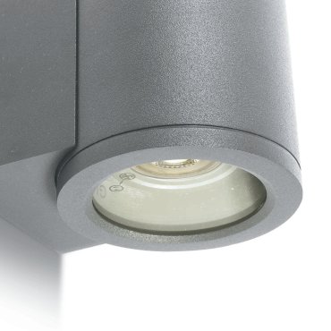 ONE Light GU10 Outdoor - Außenwandleuchte - 8 x 9 cm - IP54 - grau