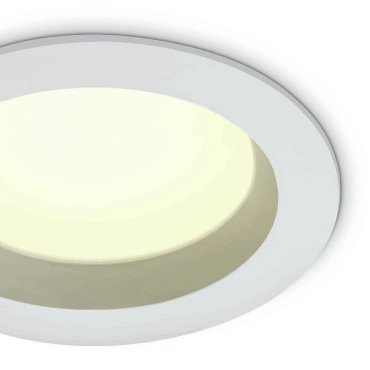 ONE Light Bathroom Downlights - Einbaustrahler - Ø 170 mm, Ø 140 mm Einbaumaß - 18W LED inkl. - IP54 - weiß - warmweiße Lichtfarbe
