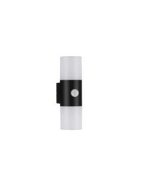 Nova Luce Paul - Außenwandleuchte mit Sensor - 11,5 x 28 cm - 10W LED inkl. - IP65 - Sand schwarz