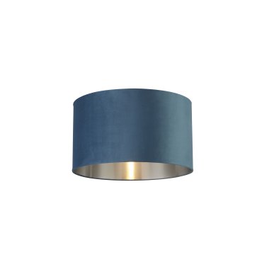 Searchlight Drum Shade - lampenschirm - Ø 45 x 26 cm - aquamarin und silber