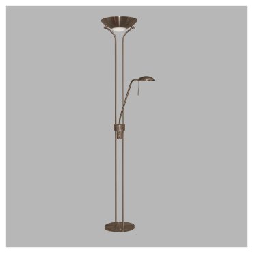Searchlight Mutter &amp; Kind - Stehleuchte mit Doppeldimmer - 180 cm - Messing antik