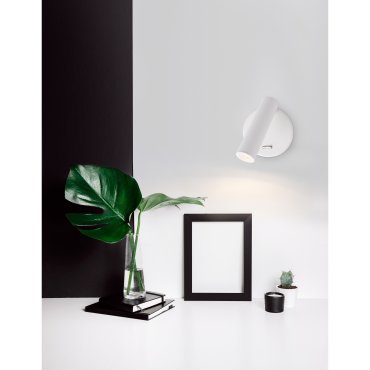Nova Luce Laredo - Wandleuchte mit Schalter - 9 x 11 x 11 cm - 3W LED inkl. - weiß