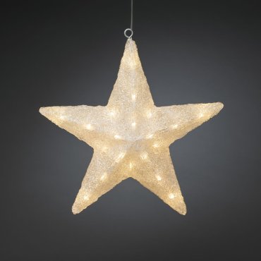 AUSSTELLUNGSSTÜCK - Konstsmide Weihnachtsbeleuchtung - Stern - 40 x 10 x 40 cm - IP44 - transparent