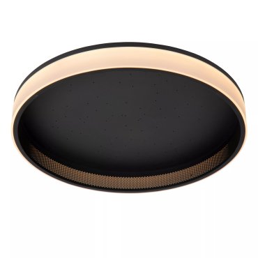 Lucide Estreja - Deckenleuchte mit Fernbedienung - Ø 40 x 9 cm - 40W + 10W LED inkl. - schwarz