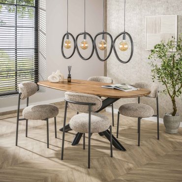 Vico Pebble - Hängeleuchte - 140 x 8 x 150 cm - arktisch schwarz
