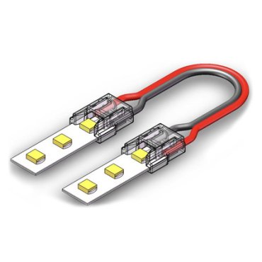 Leuchtenkönig - Doppelverbinder mit 15 cm Kabel - für einfarbigen 8 mm SMD-LED-Streifen