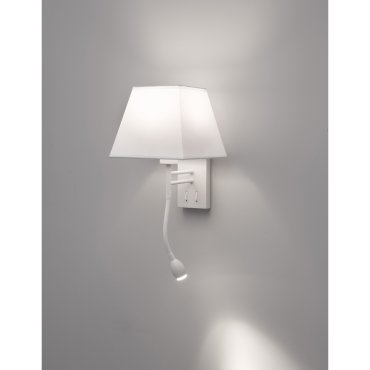 Nova Luce Valencia - Wandleuchte mit Schalter - 25 x 21 x 40 cm - 3W LED inkl. - weiß