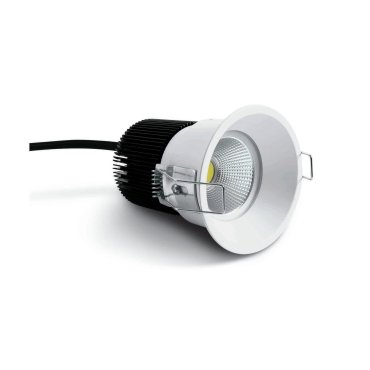 ONE Light COB Dark Light Range - Einbaustrahler - Ø 82 mm, Ø 75 mm Einbaumaß - 12W LED inkl. - IP44 - weiß - Lichtfarbe warmweiß