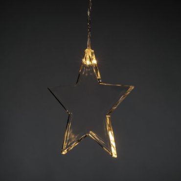 Konstsmide Weihnachtsbeleuchtung - Lichtvorhang - 105 x 59 cm - transparent