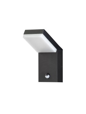 Nova Luce Farge - Außenwandleuchte mit Sensor - 10 x 22 x 16,5 cm - 12W LED inkl. - IP65 - dunkel anthrazit