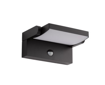 Nova Luce Gerber - Außenwandleuchte mit Sensor - 21 x 16,5 x 10 cm - 20W LED inkl. - IP54 - schwarz
