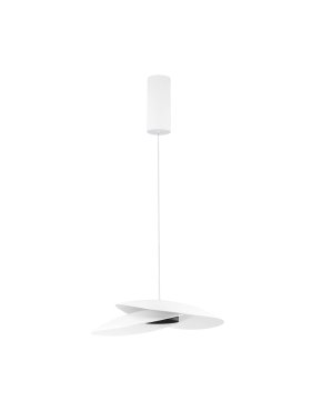 Nova Luce Olea - Hängelampe - Ø 48 x 180 cm - 22W dimmbar LED inkl. - Sand weiß