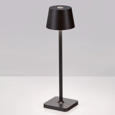 Nova Luce Deck - wiederaufladbare Tischleuchte - Ø 8,5 x 30 cm - 2W dimmbare LED inkl. - IP54 - dunkel anthrazit