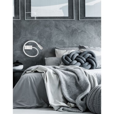 Nova Luce Geneva - Wandleuchte mit Schalter - 22,3 x 4,8 x 26,7 cm - 3W LED inkl. - weiß