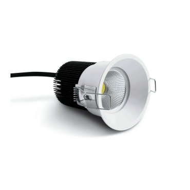 Einbauspot ONE Light COB Dark Light Range - Ø 82 mm, Ø 75 mm Einbaumaß - 12W dimmbare LED inkl. - IP44 - weiß - warmweiße Lichtfarbe (2700K)