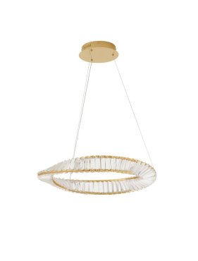 Nova Luce Aurelia - hängeleuchte - Ø 60 x 120 cm - 36W dimmbares LED inkl. - gold