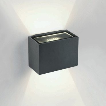 ONE Light Outdoor Wall Up &amp; Down Lights - Außenwandleuchte - 9 x 6,5 x 6,5 cm - 2 x 3W LED inkl. - IP54 - anthrazit