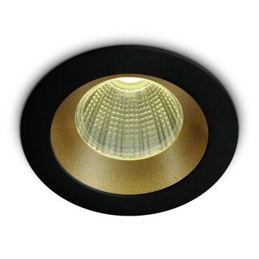 ONE Light 3W Dark Light Range - Einbaustrahler - Ø 50 mm, Ø 44 mm Einbaugröße - 3W LED inkl. - Schwarz und Messing