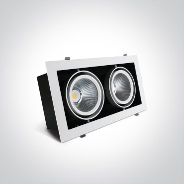 ONE Light COB Box Type Shop - Einbaustrahler - 340 x 185 mm, 320 x 160 mm Einbaumaß - 2 x 30W LED inkl. - weiß