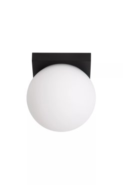 Lucide Tassa - Deckenleuchte - 13,5 x 13,5 x 13,4 cm - 12W dimmbar bis warm LED inkl - schwarz und opal