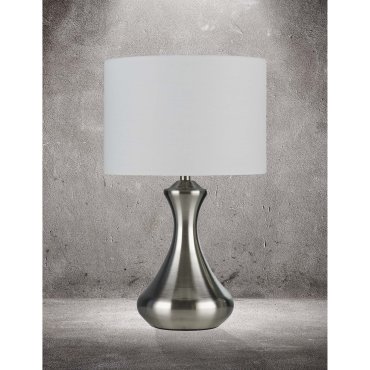Searchlight Touch - Tischleuchte - Ø 24 x 40 cm - 3 Stufen dimmbar - Messing antik und creme