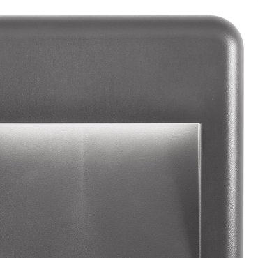 Nova Luce Pulsar - Außenwandleuchte - 14 x 3 x 14 cm - 4W LED inkl. - IP54 - dunkelgrau