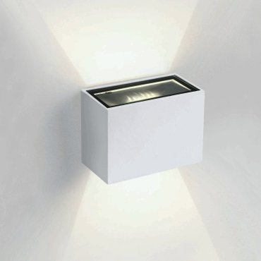 ONE Light Outdoor Wall Up &amp; Down Lights - Außenwandleuchte - 9 x 6,5 x 6,5 cm - 2 x 3W LED inkl. - IP54 - weiß