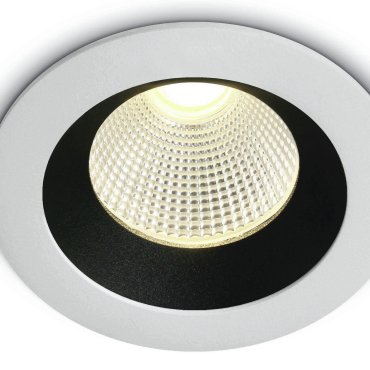 ONE Light Dark Light Range - Einbaustrahler - Ø 85 mm, Ø 75 mm Einbaumaß - 12W dimmbare LED inkl. - IP65 - weiß - Lichtfarbe warmweiß