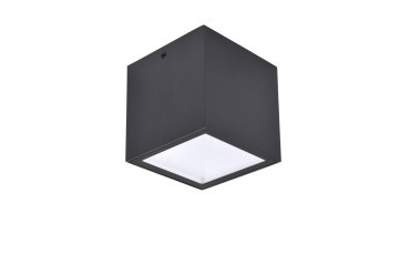 Lutec Gemini - Außen-Deckenleuchte LED - 8,5 x 8,5 x 8,5 cm - 6,9W LED inkl. - IP65 - dunkelgrau