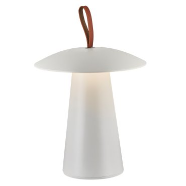 Nordlux Ara To-Go 2 - batteriebetriebene Tischleuchte für draußen - Ø 19,7 x 29,2 cm - 2W dimmbare LED inkl. - IP54 - weiß
