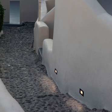 Nova Luce Rudy - Wandeinbauleuchte - 12 x 8 x 4,7 cm - 3W LED inkl. - IP65 - Sand schwarz