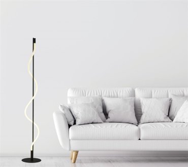 Searchlight Serpent - Stehleuchte - Ø 23 x 141 cm - 20W dimmbare LED inkl - schwarz und opal