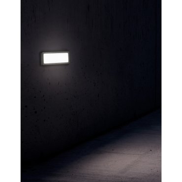 Nova Luce Pulsar - Außenwandleuchte - 23 x 10 x 6,5 cm - 6W LED inkl. - IP54 - weiß und dunkelgrau