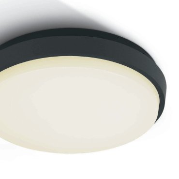 ONE Light Outdoor Slim LED - Außen-Deckenleuchte - Ø 23,8 x 4,6 cm - 20W LED inkl. - IP54 - anthrazit