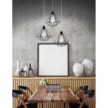 Nova Luce Pietra - Hängeleuchte - Ø 30 x 135 cm - schwarz