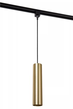 Lucide Track Floris Pendelleuchte - 1-Phasen-Schienensystem - Ø 5,6 x 155 cm - gold