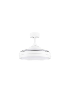 Nova Luce Nevma - Deckenventilator mit Licht und Fernbedienung - Ø 107 x 49 cm - 36W LED inkl. - Matt Weiß